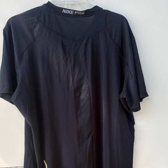 Nike Pro Black Tee with Green and White Graphic - Picture 3 of 4